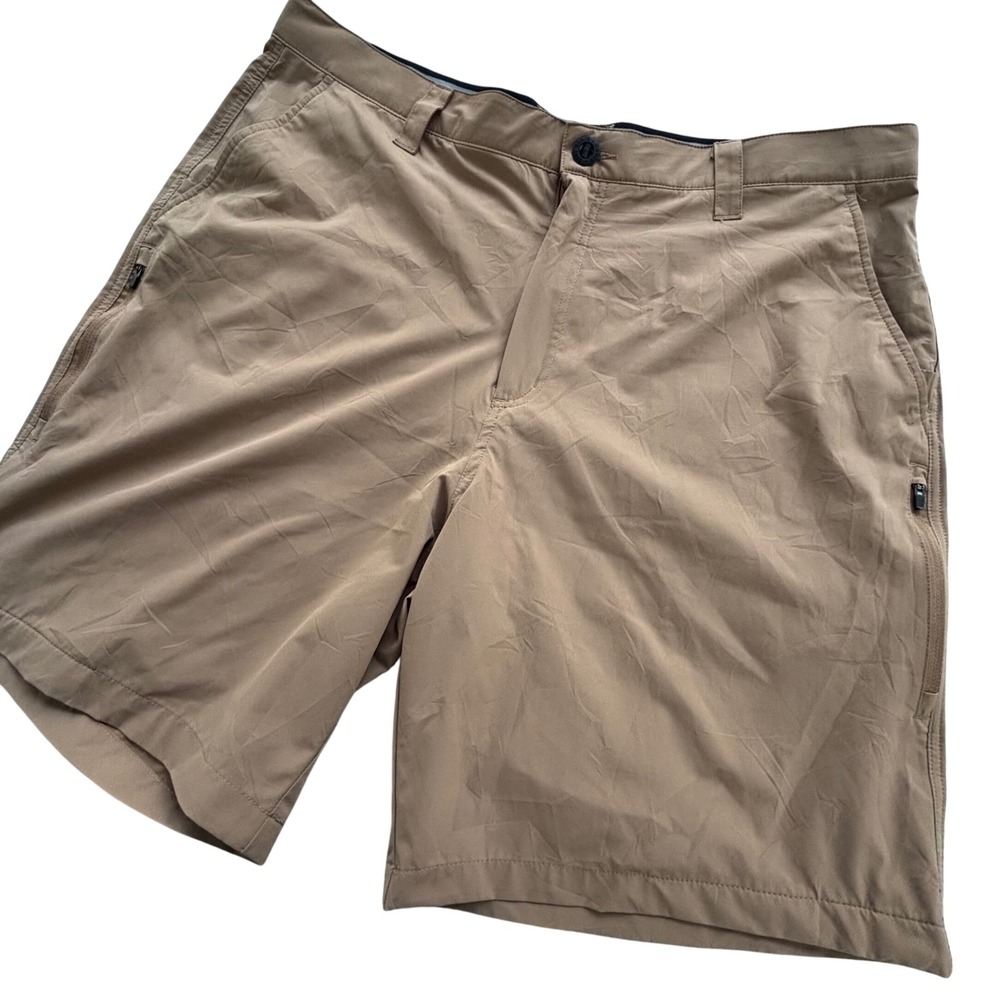 Orvis Performance Shorts Mens 40 Brown Zipper Pockets Gorpcore Old Money